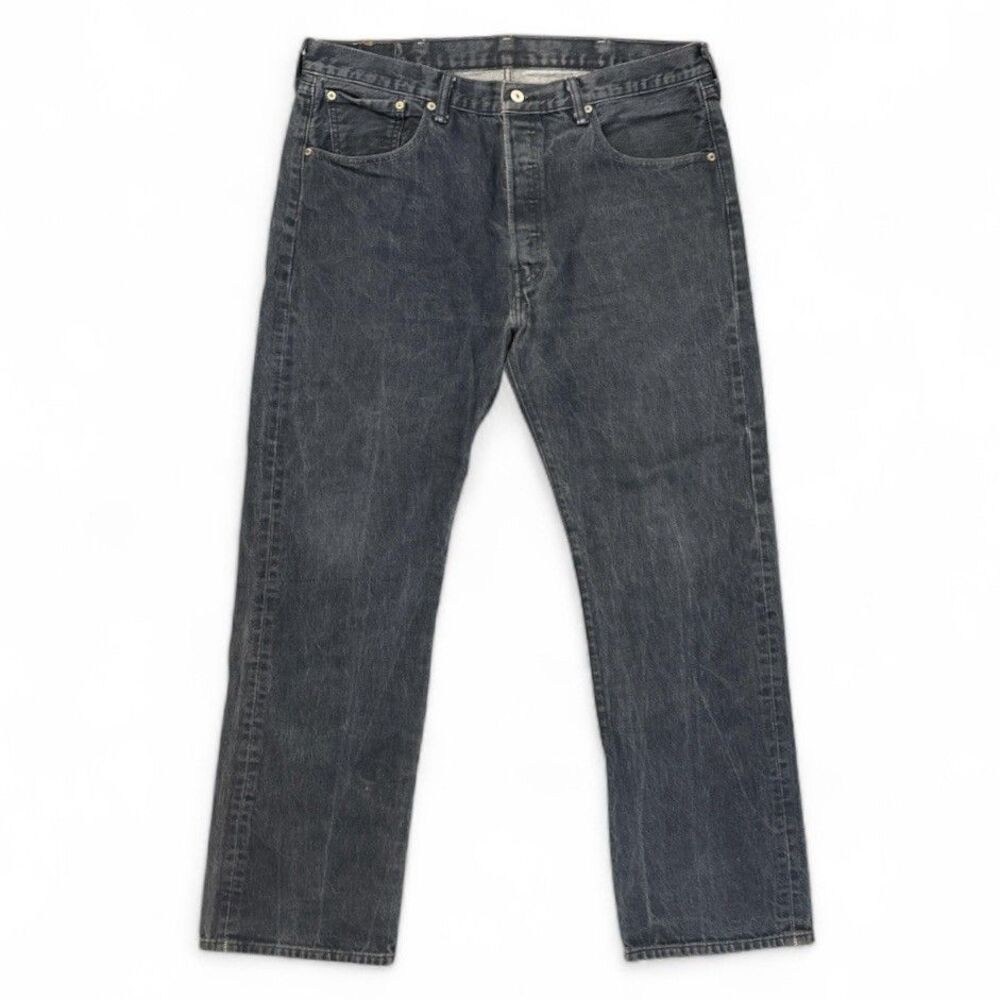 Levis 501 Jeans Men’s 38X32 Button Fly Straight Leg Denim Pants Faded Cotton